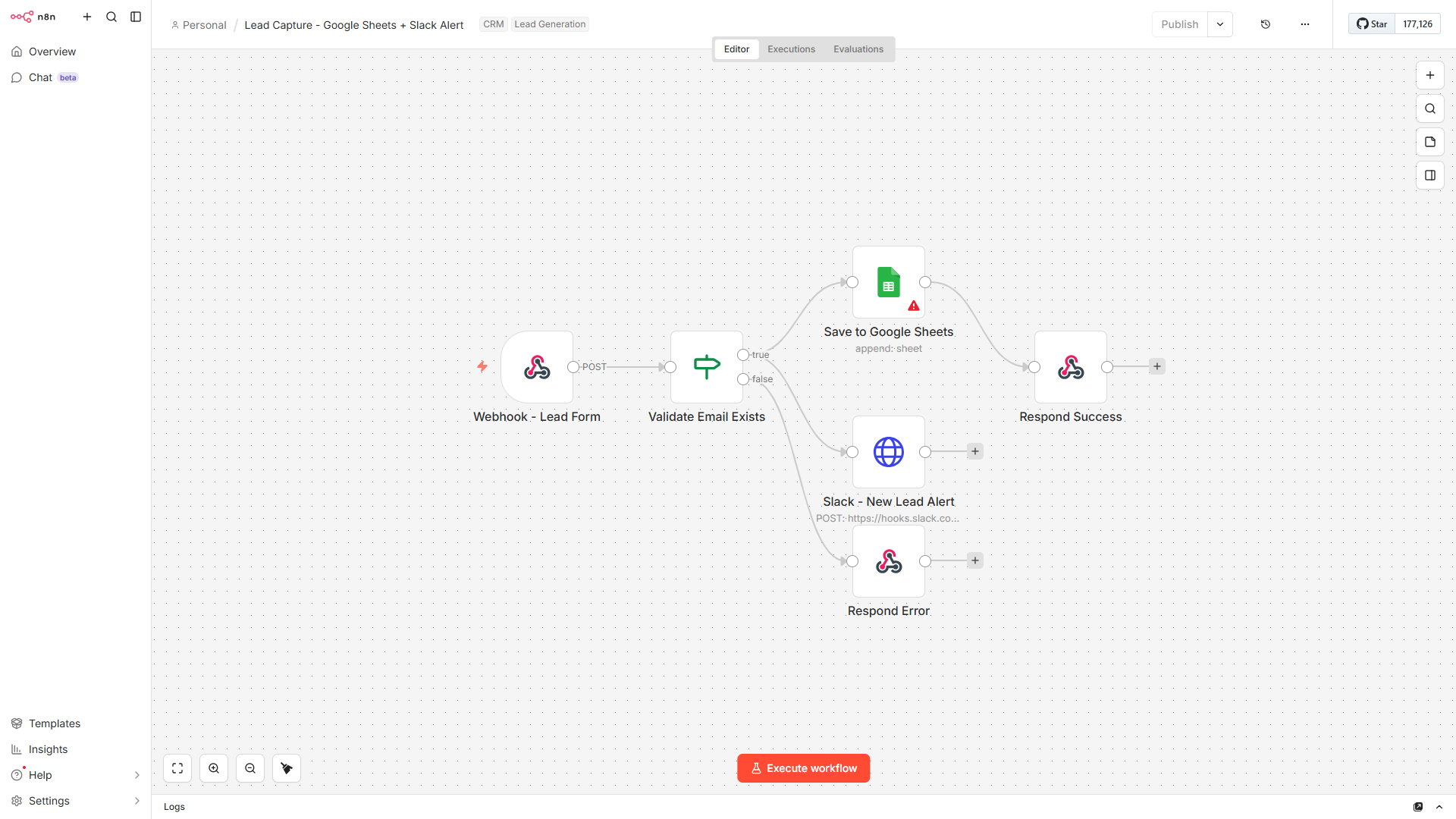 Lead Capture workflow