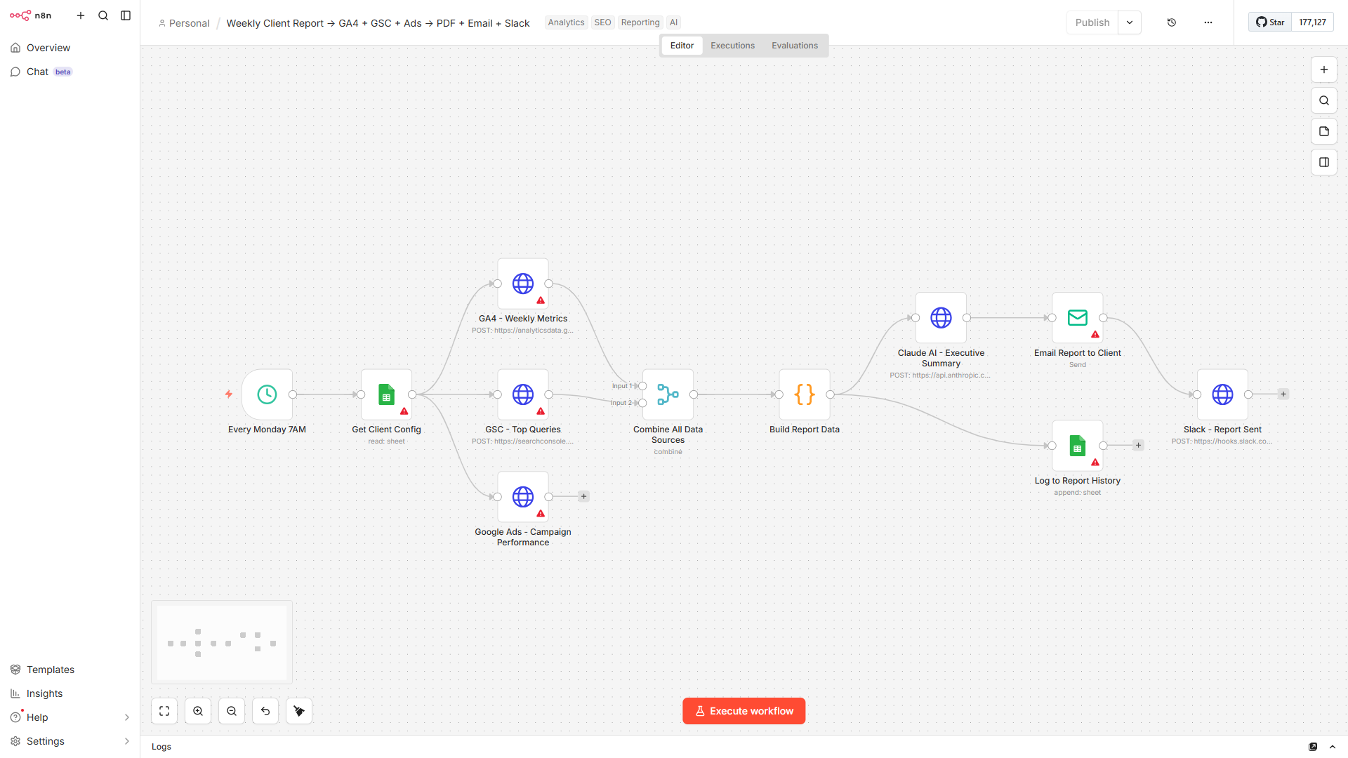 Weekly Report workflow