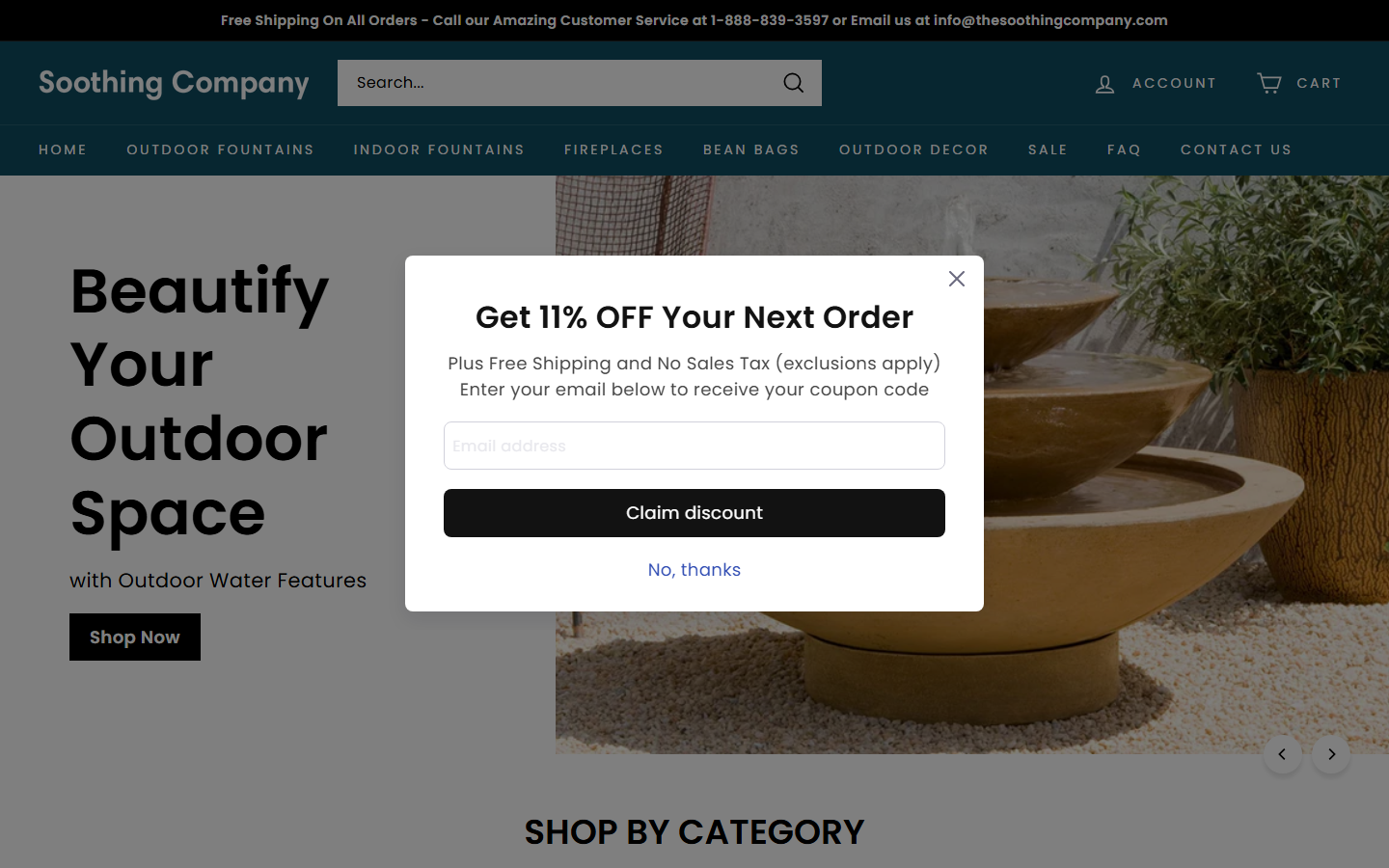 Soothing Company website